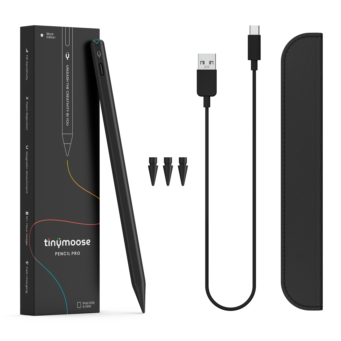 Pencil Pro (Black Edition) – Compatible with iPads (2018 and Newer)