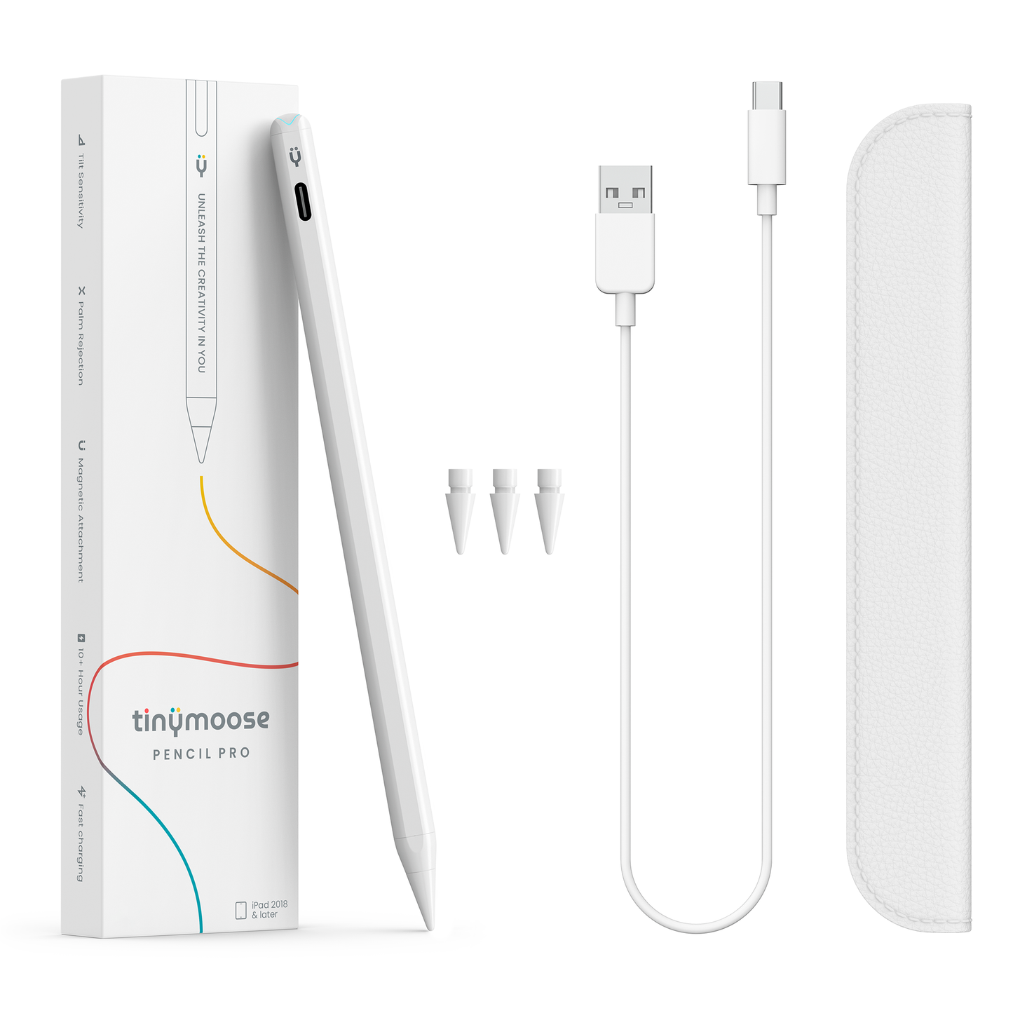 Pencil Pro (White) – Compatible with iPads (2018 and Newer)